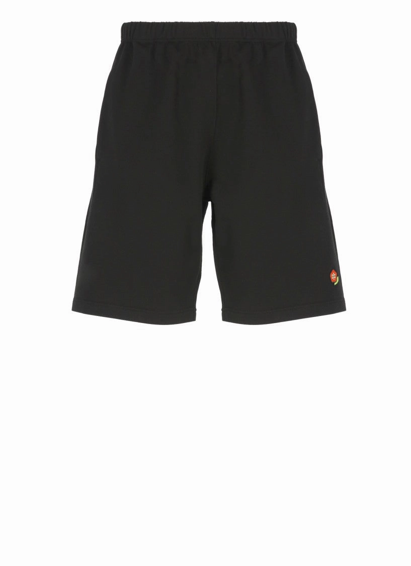 Black Bermuda Shorts With Pop Logo
