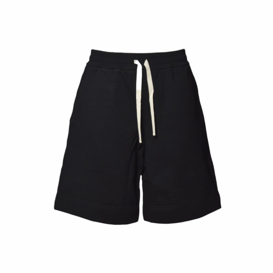 Black Brushed Cotton Bermuda Shorts