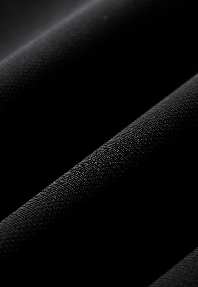 Black Crepe Cargo Tapered Pants
