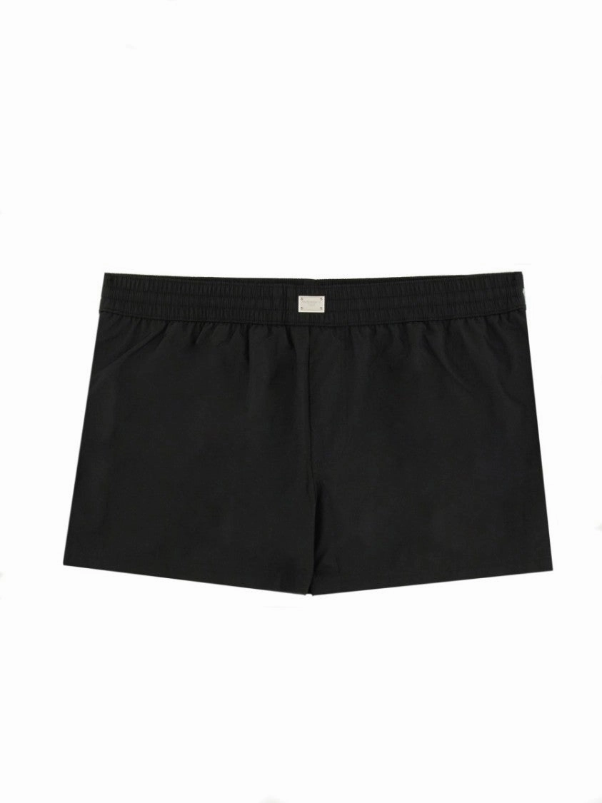 Black Logo Plaque Swimsuit