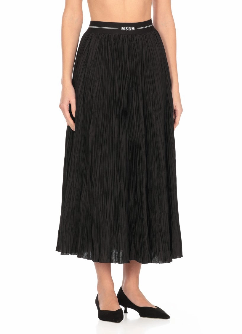 Black Logoed Skirt