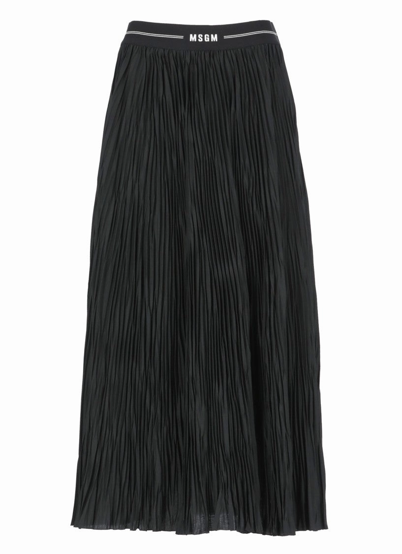 Black Logoed Skirt