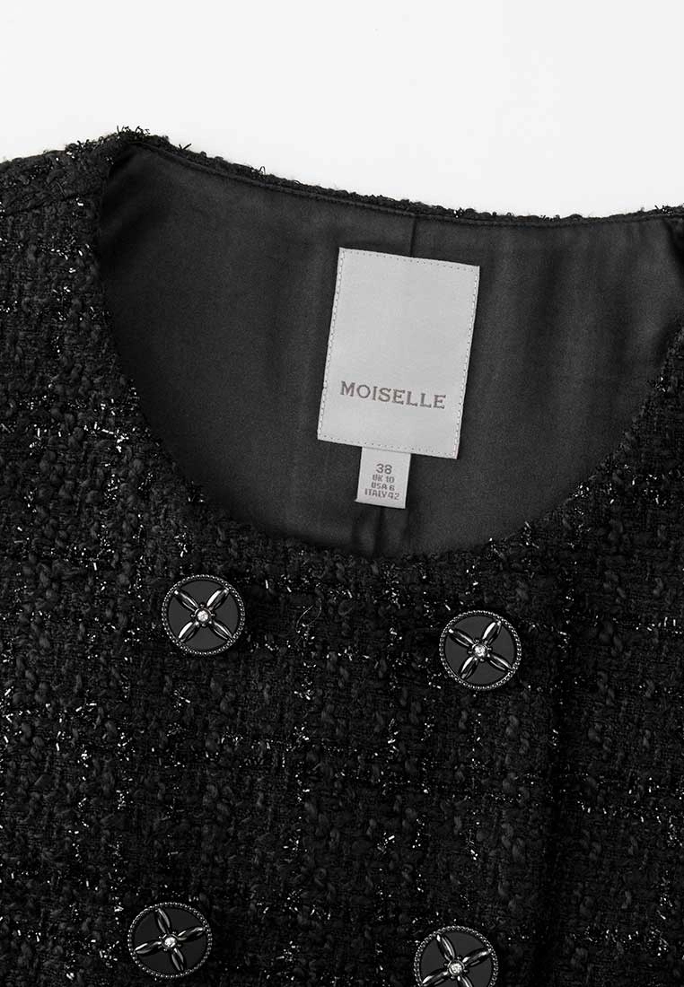 Black Lurex Tweed Vest
