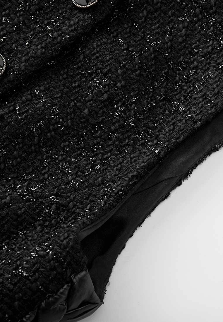 Black Lurex Tweed Vest