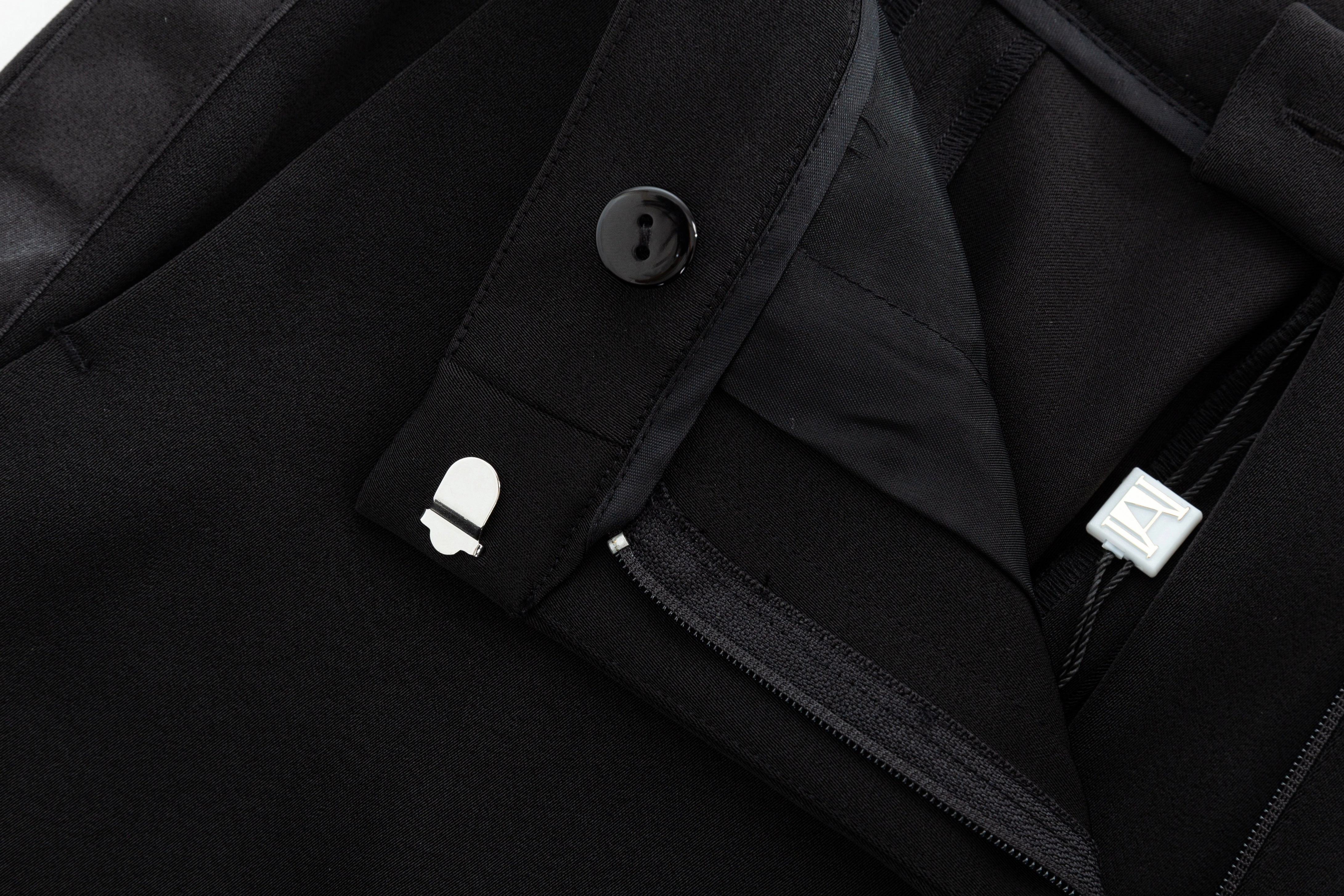 Black stretch slim pencil pants