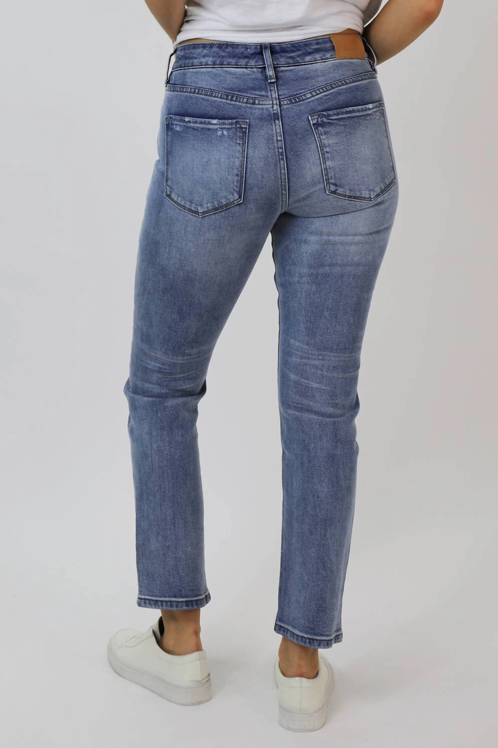 Blaire High Rise Straight Jeans In Urban Bay