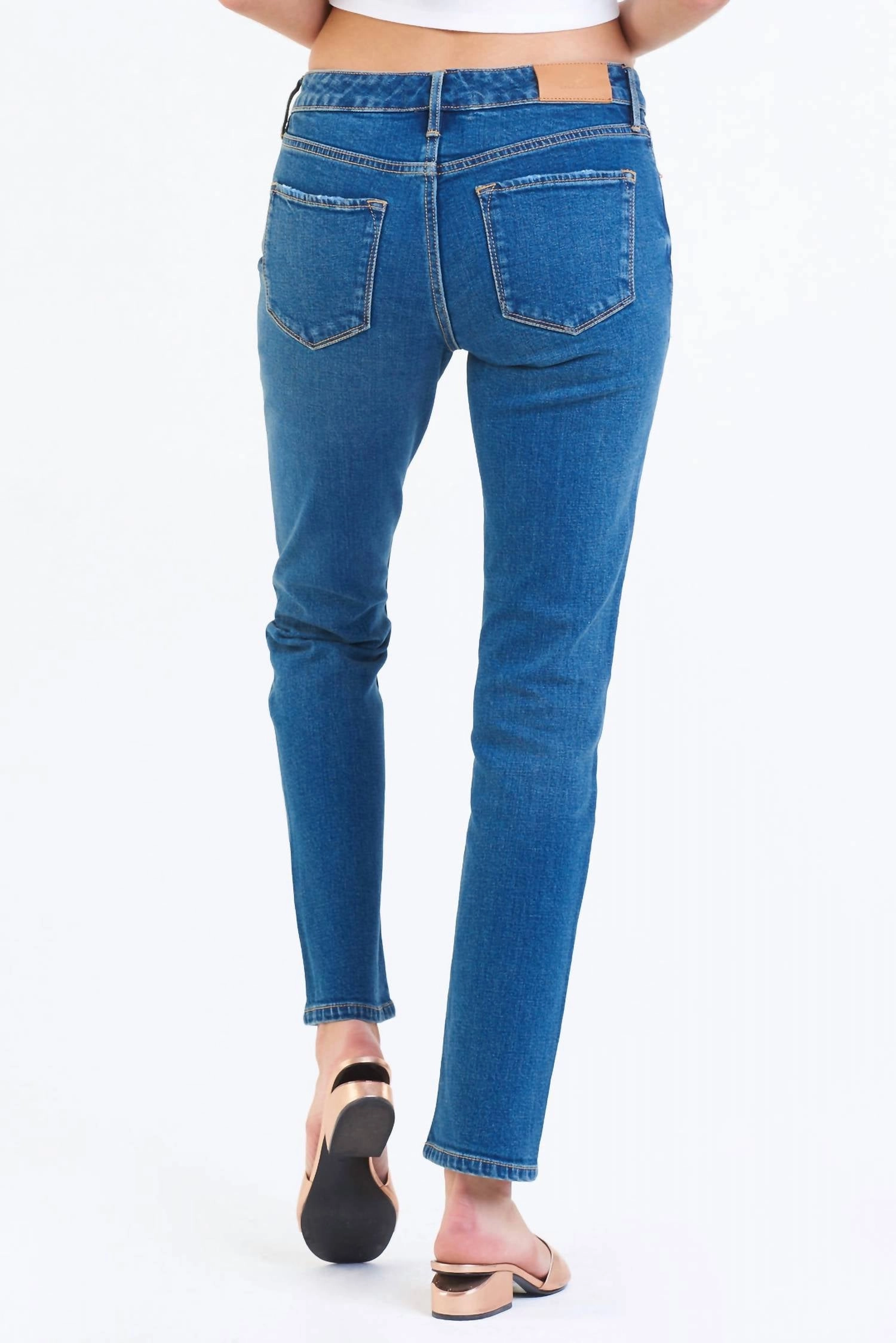 Blaire St. Tropez High Rise Slim Straight Jean In Dark Wash