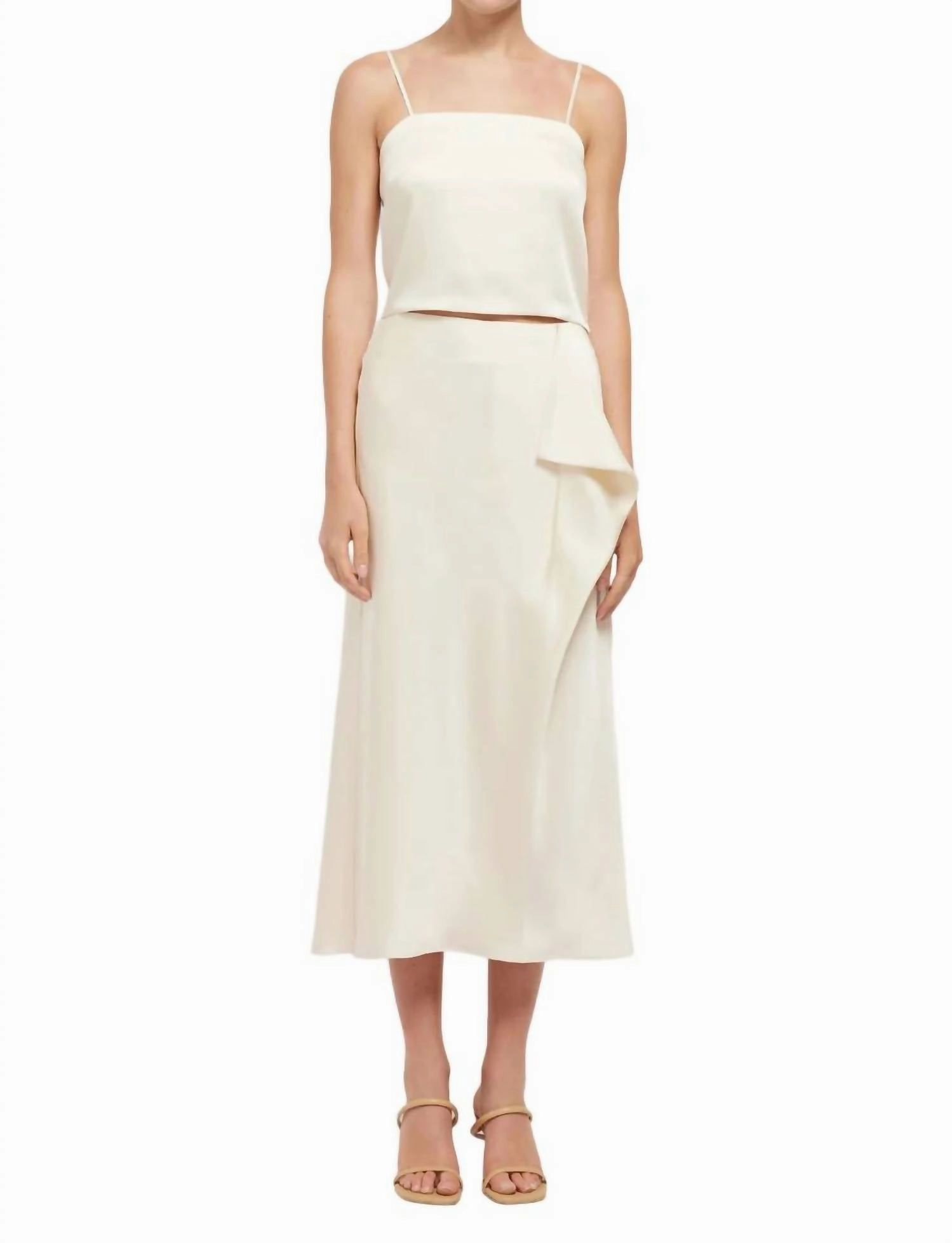 Blane Midi Skirt In Ecru