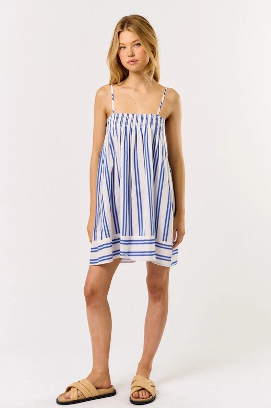 Blissful Day Striped Poplin Mini Dress