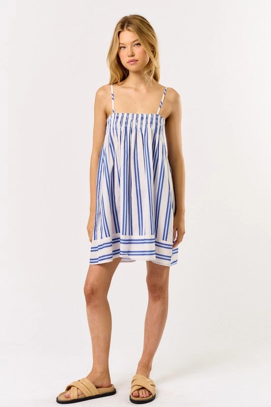 Blissful Day Striped Poplin Mini Dress