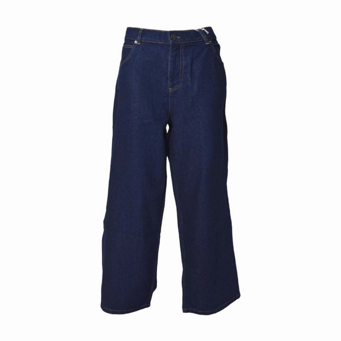 Blue Denim Wide Leg Jeans