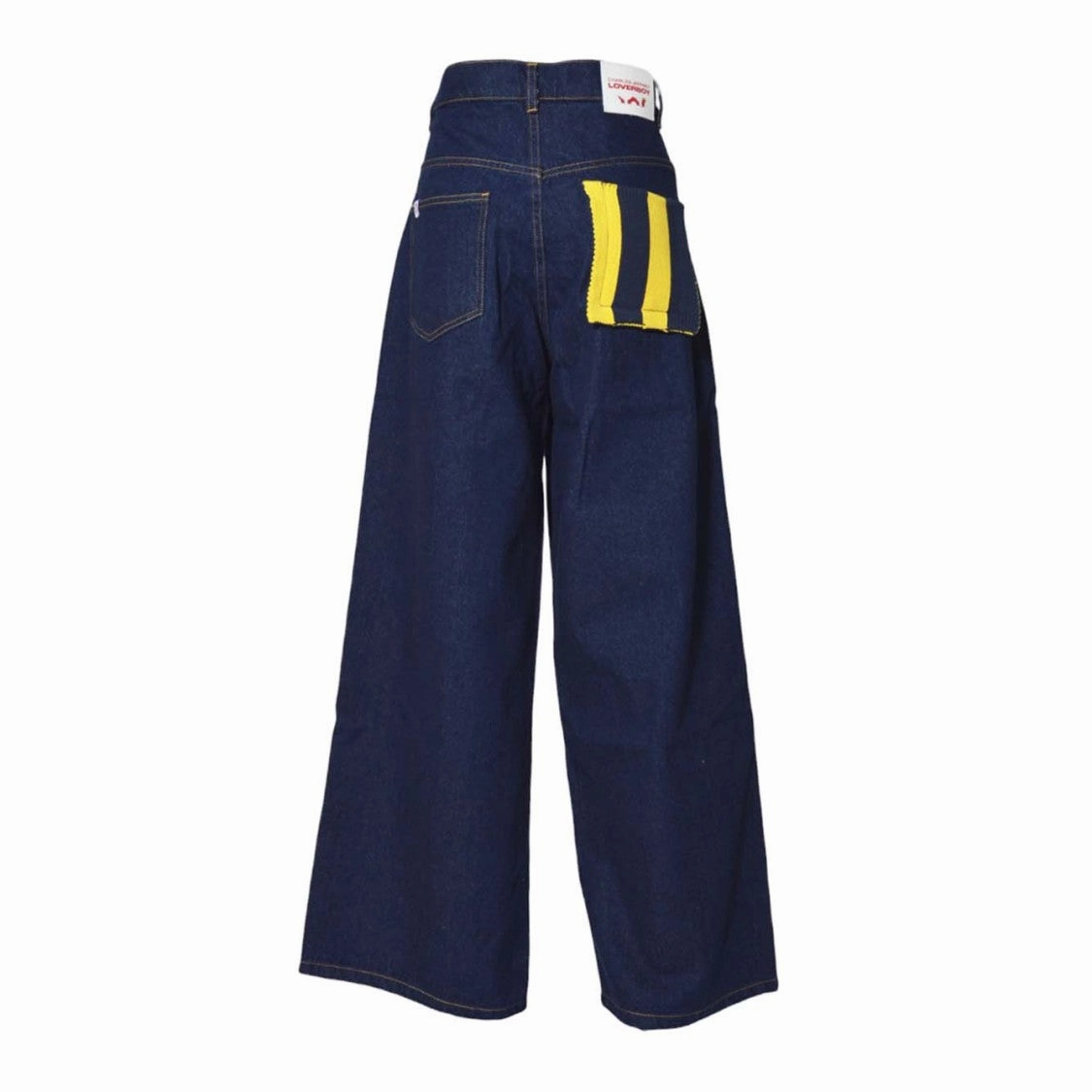 Blue Denim Wide Leg Jeans