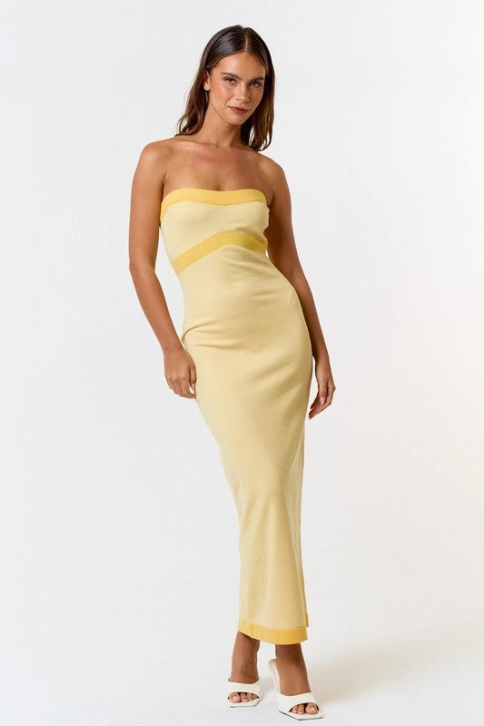 Bold Borderline Tube Maxi Dress - Medium