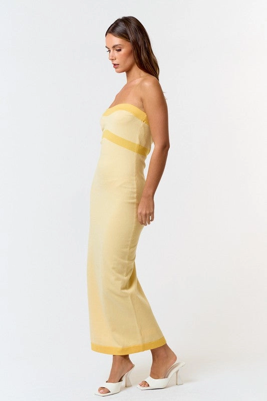 Bold Borderline Tube Maxi Dress - Medium
