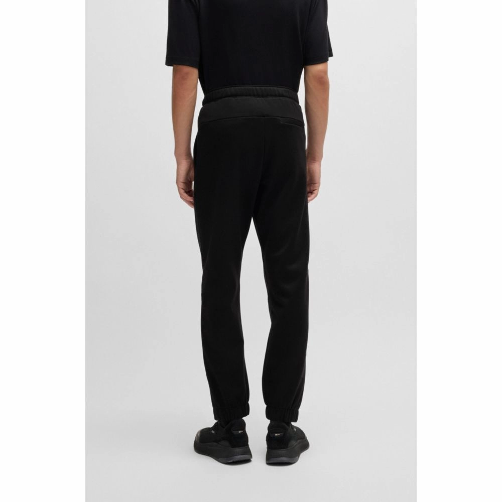 Bonded-fleece tracksuit bottoms with logo detail