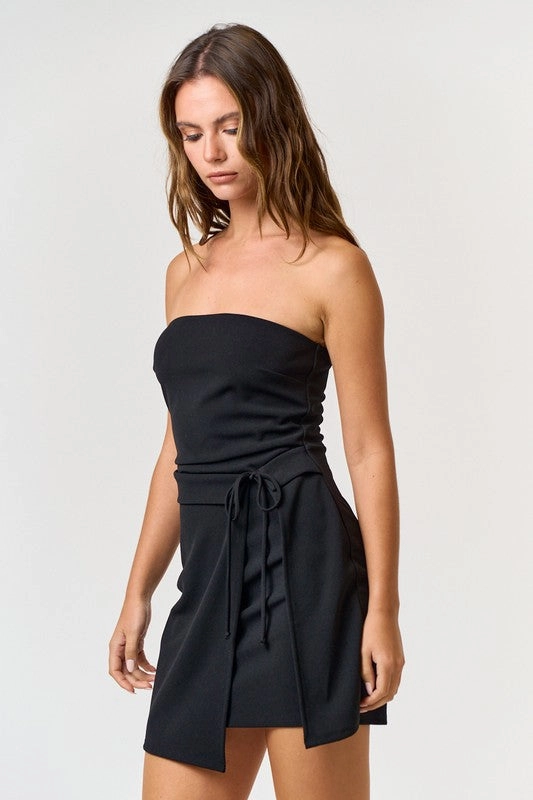 Bow Down Strapless Mini Dress