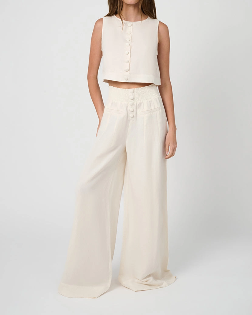 Boxy Linen Boatneck Top