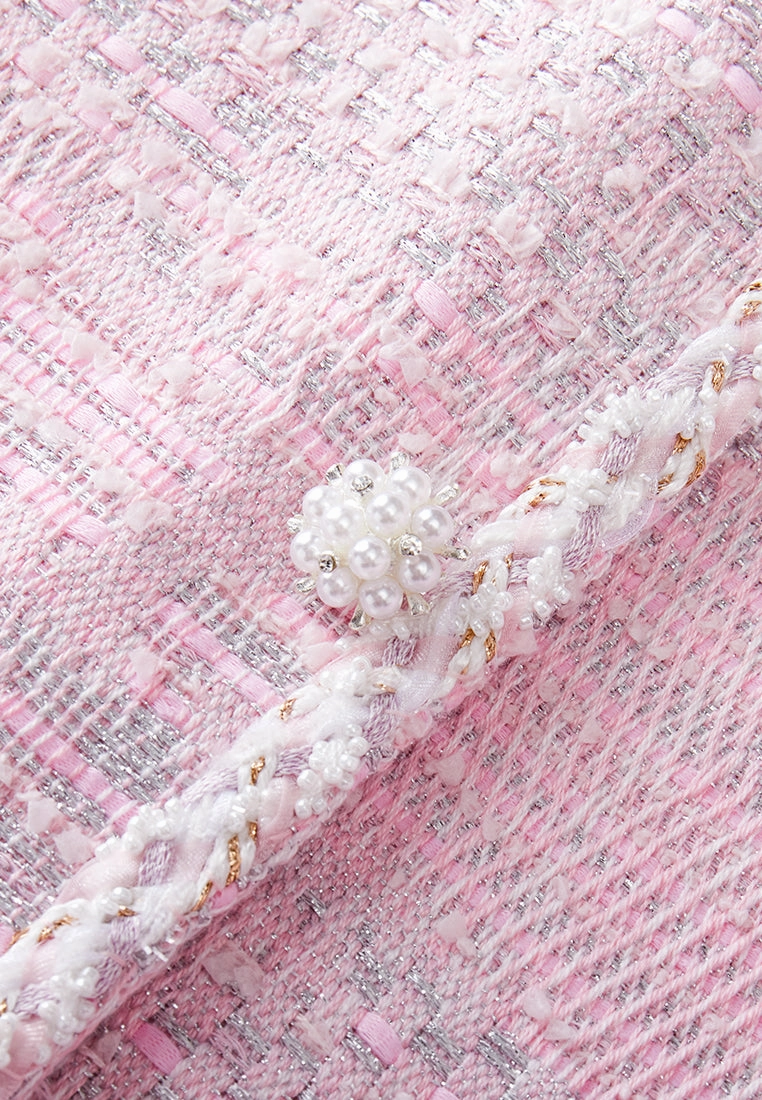 Braided-trim Lurex Patch-pocket Jacket