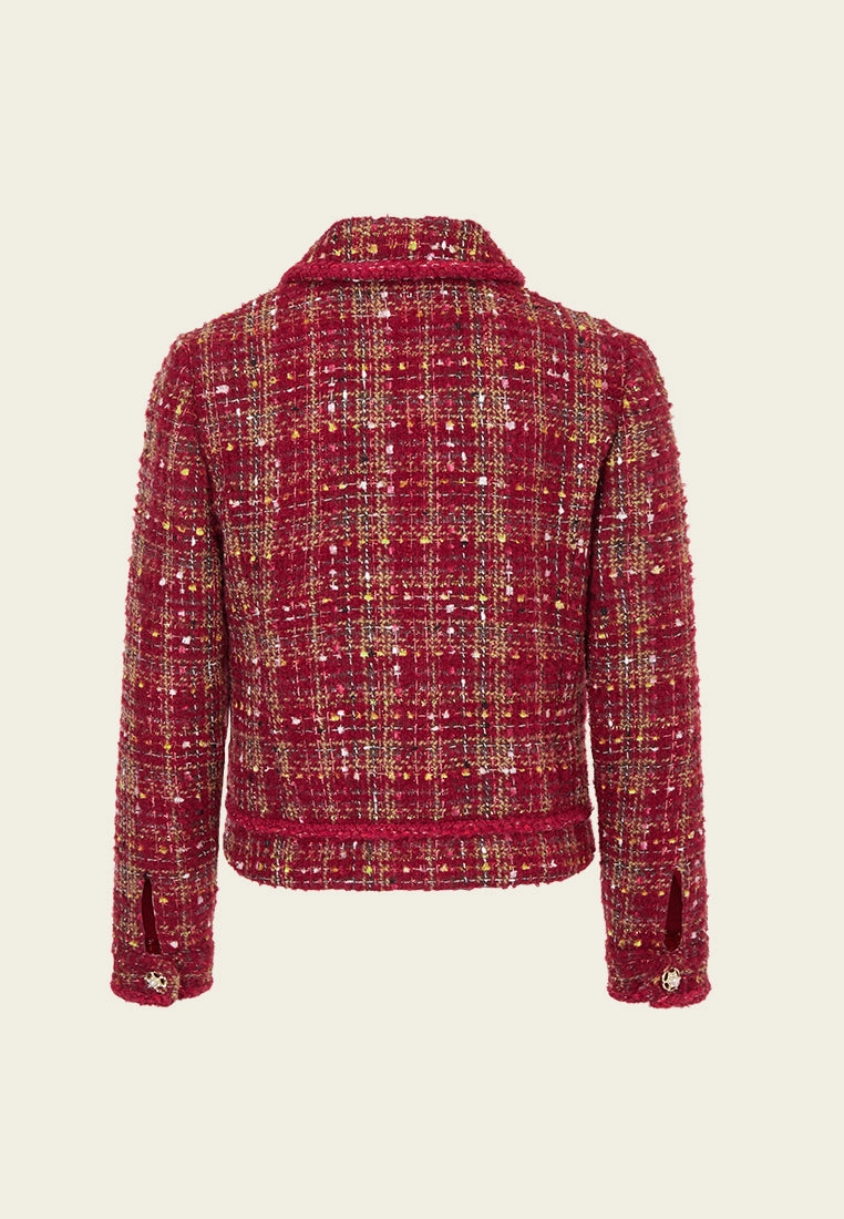 Braided-trim Patch Pocket Jacket