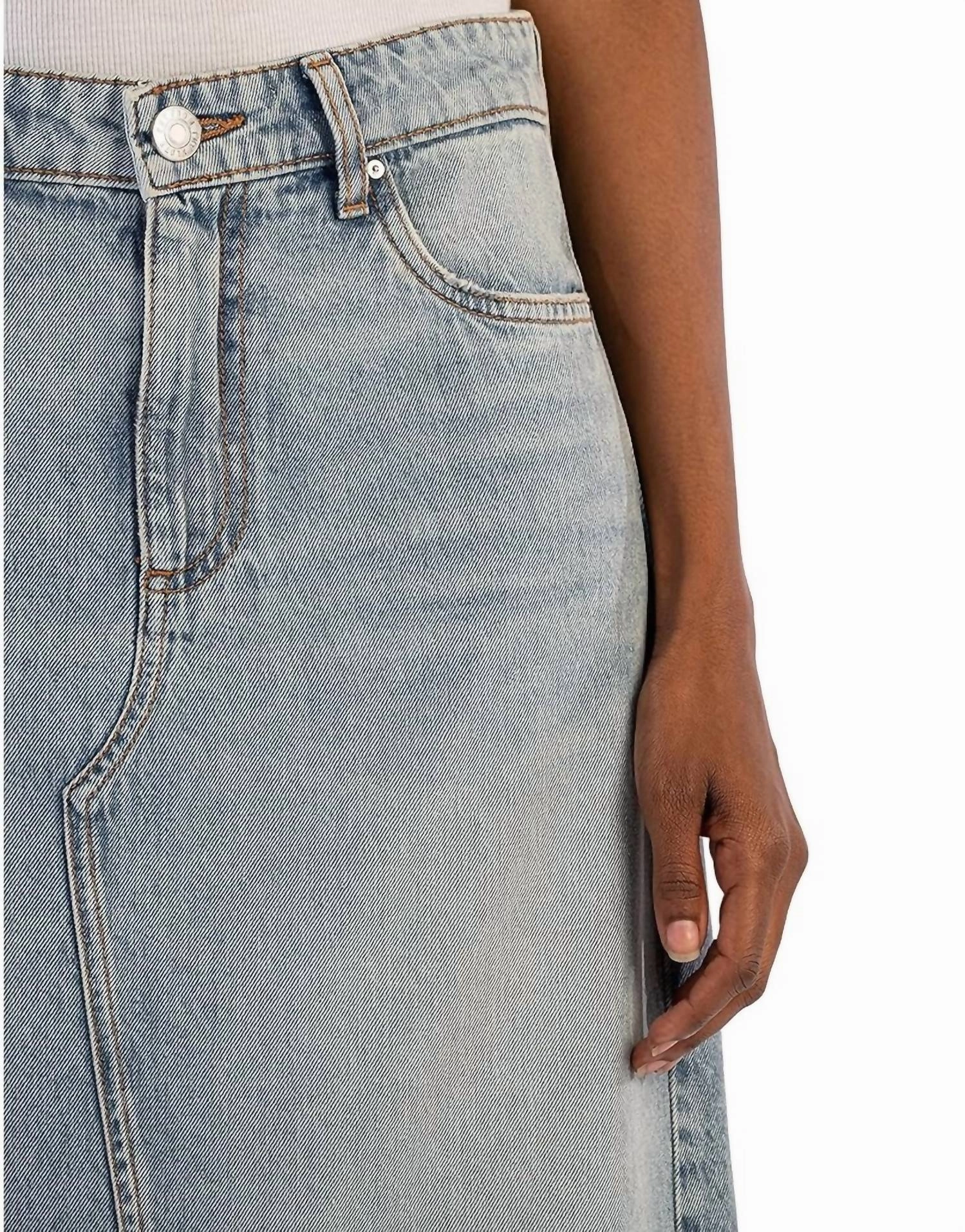 Brea Long Skirt In Medium Wash