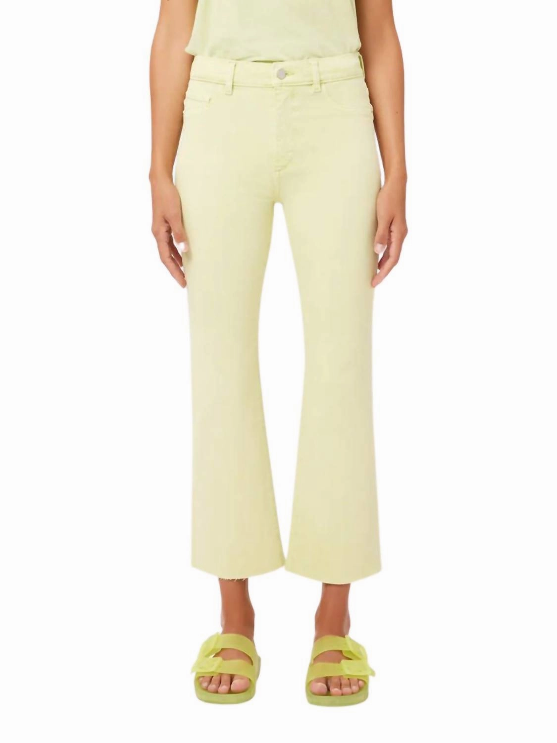 Bridget Boot High Rise Jeans In Limeade