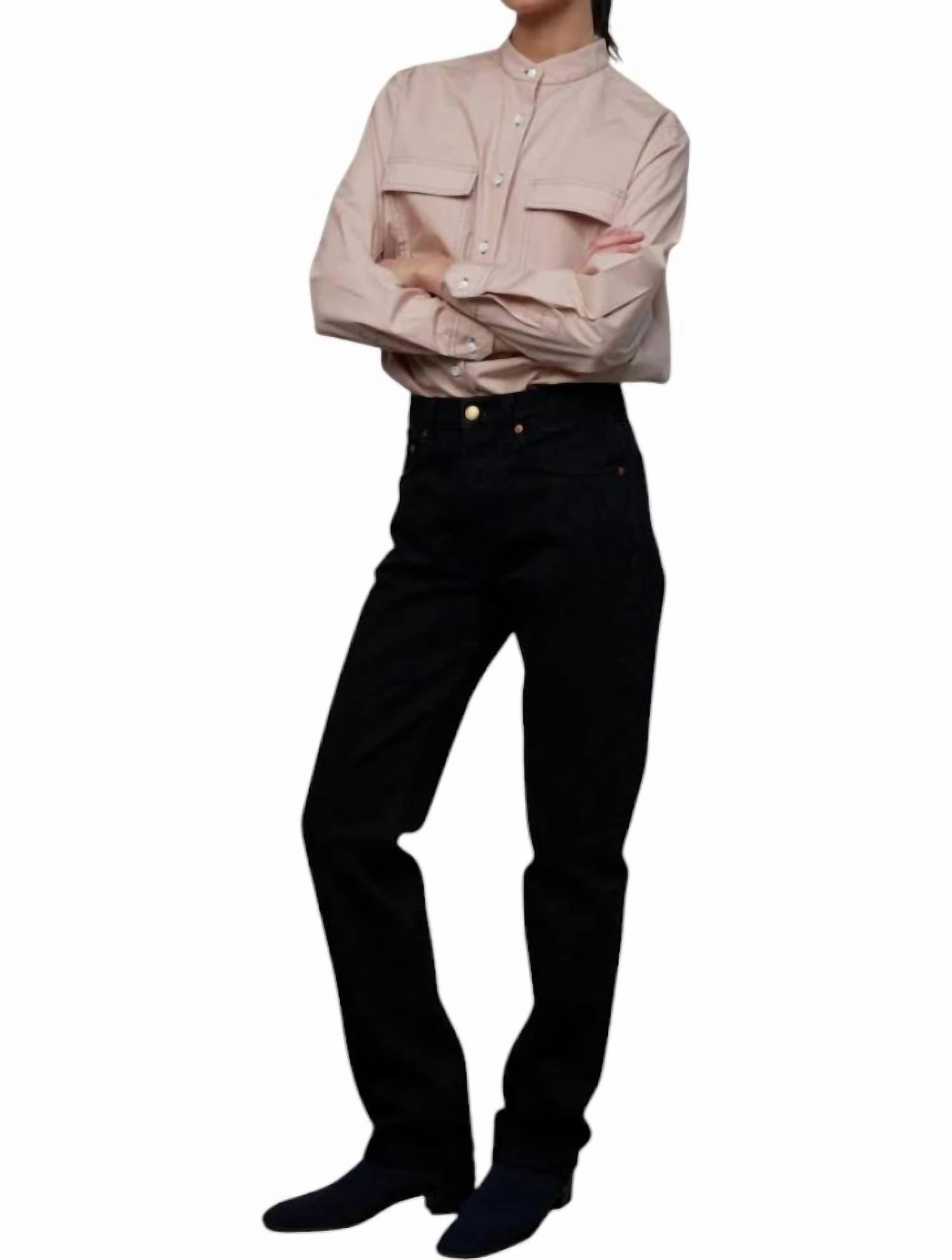 Brit Jeans In Black Rinse Wash