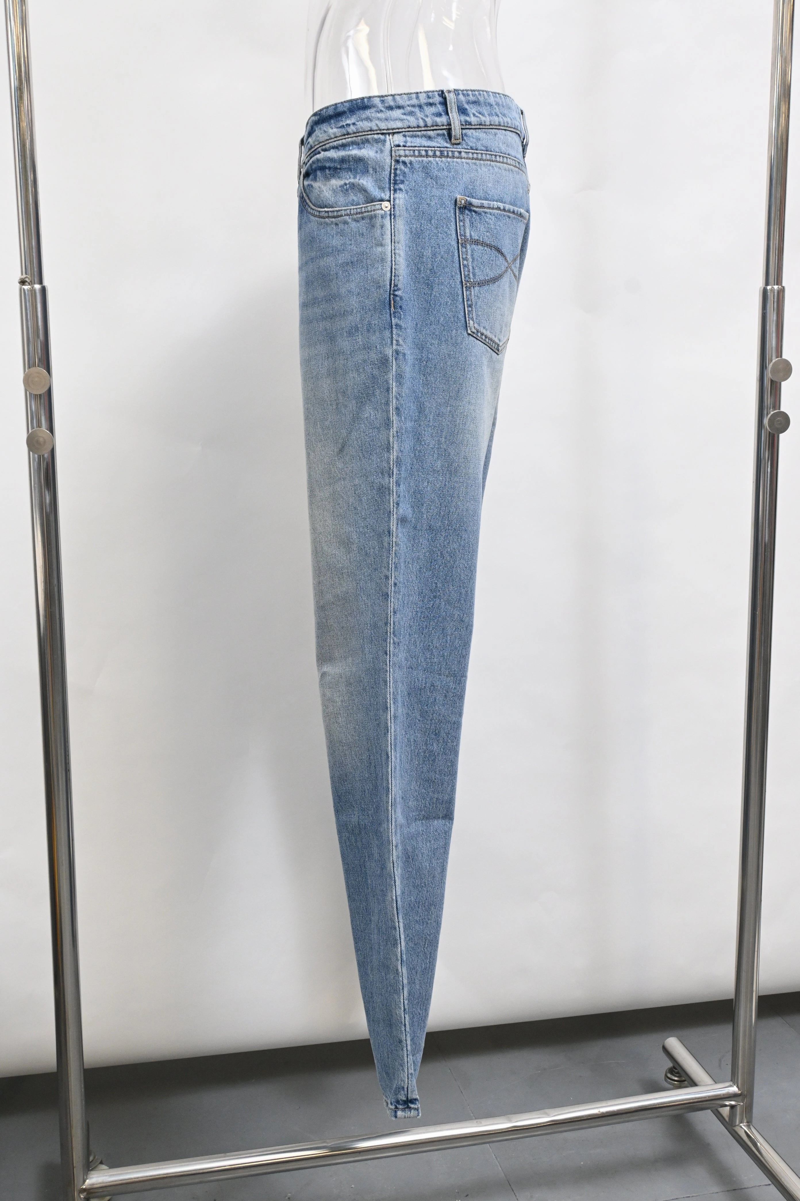 Brunello Cucinelli Slim-Fit Denim Jeans in Light Blue Cotton