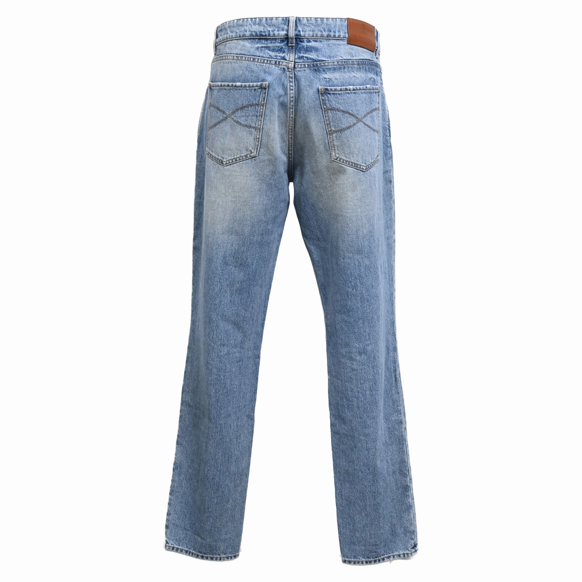 Brunello Cucinelli Slim-Fit Denim Jeans in Light Blue Cotton