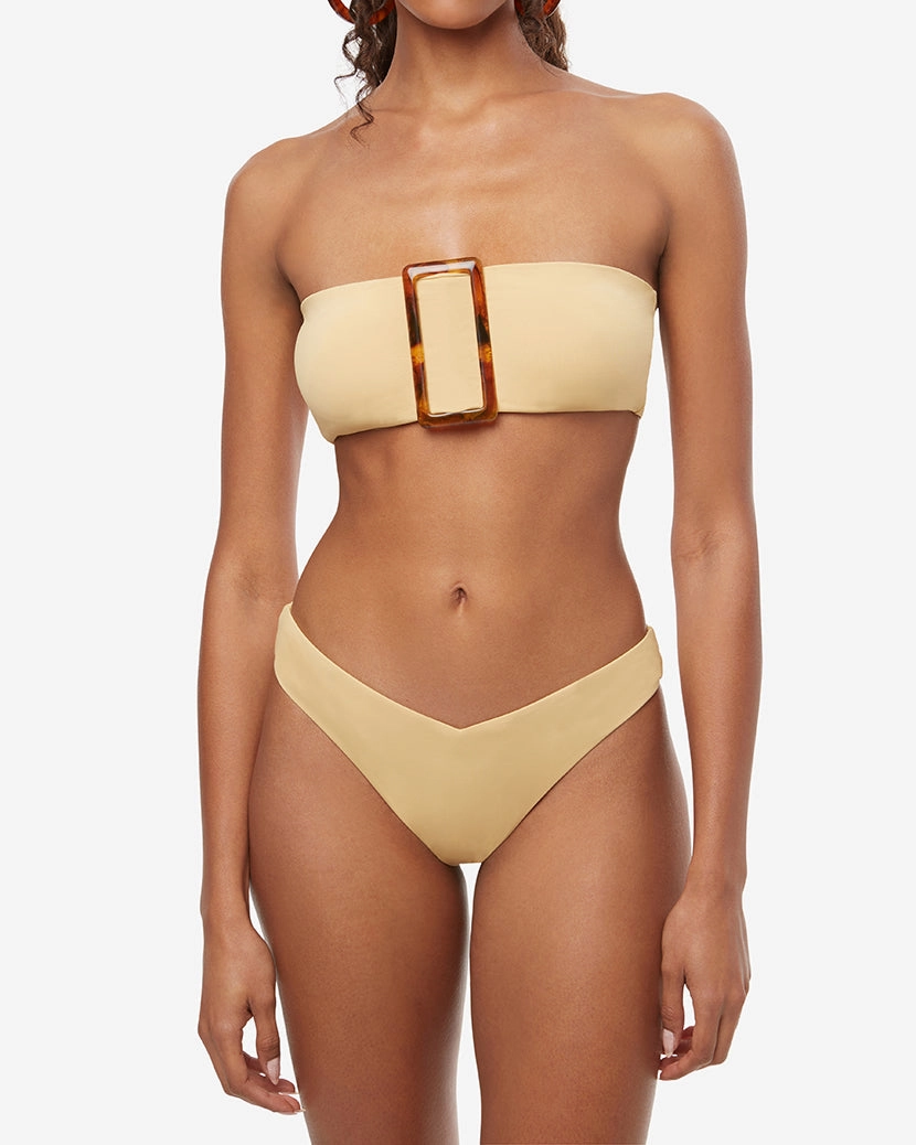 Buckle Bandeau Bikini Top