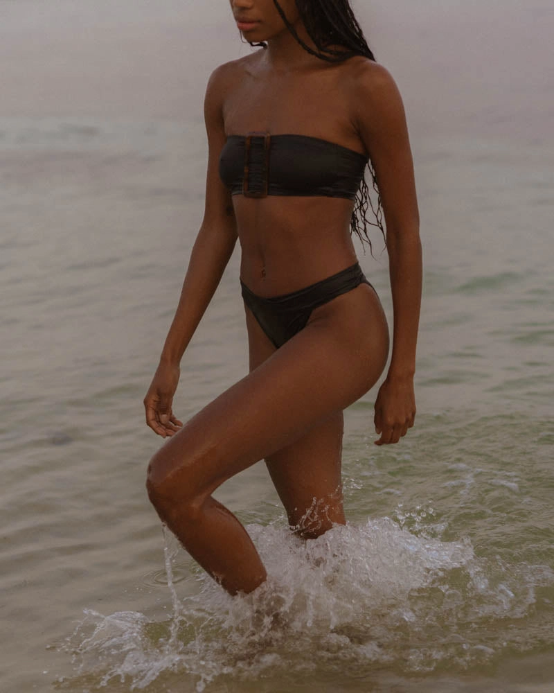 Buckle Bandeau Bikini Top