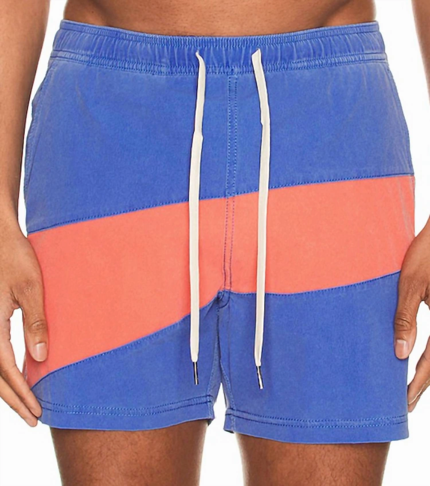 Bungalow Swim Short In Pink Color Block