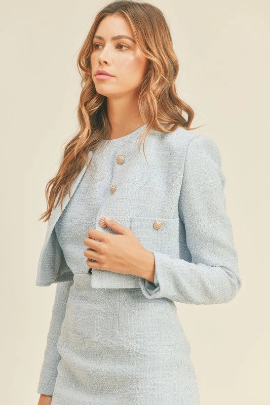 Business Class Chic Button Jacket
