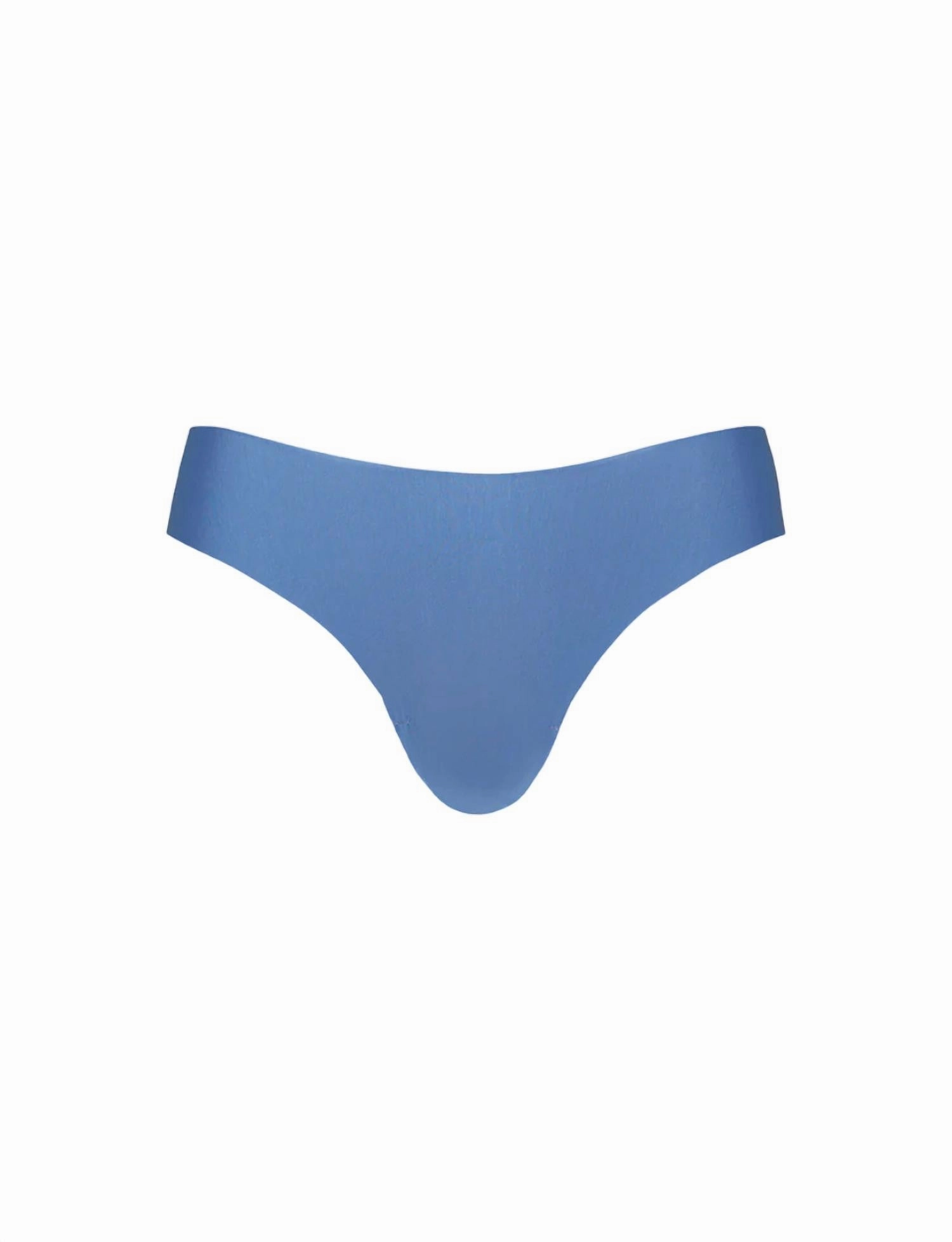 Butter Mid-Rise Thong Panty In Hyacinth Blue