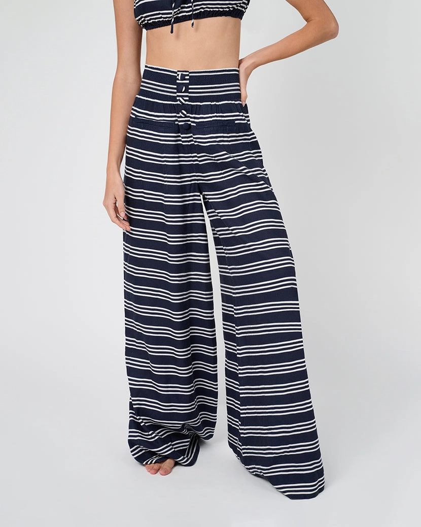 Button Front Palazzo Pant