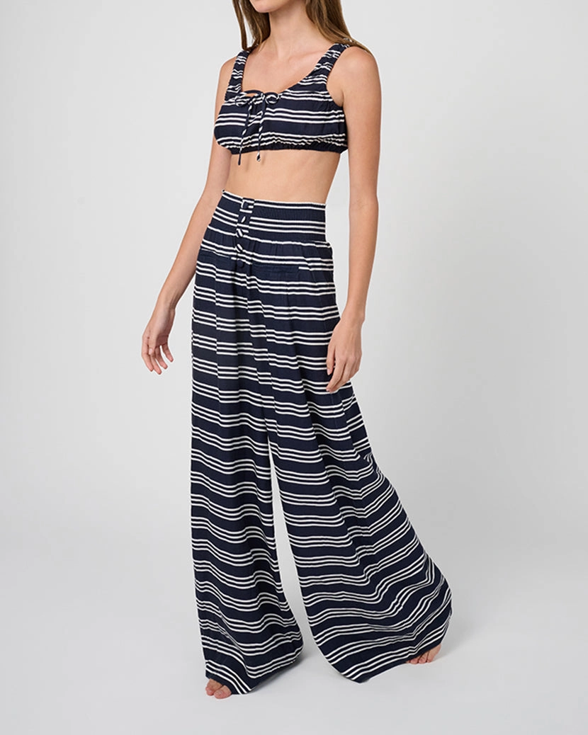 Button Front Palazzo Pant