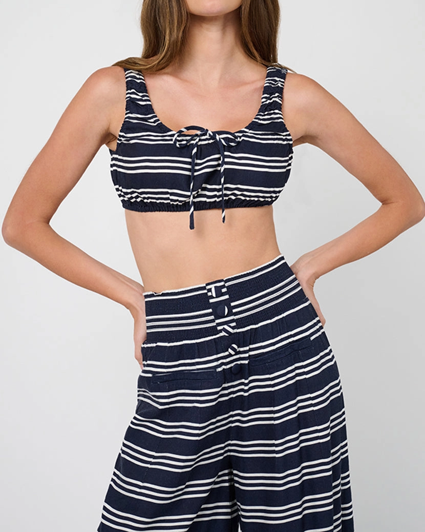 Button Front Palazzo Pant