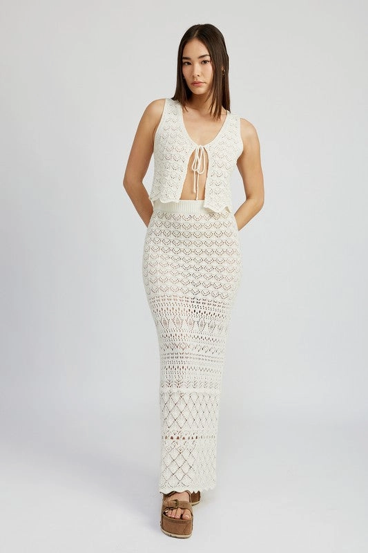 Caliana Crochet Maxi Skirt