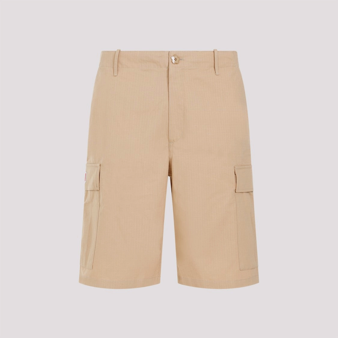 Camel Cotton Workwear Shorts