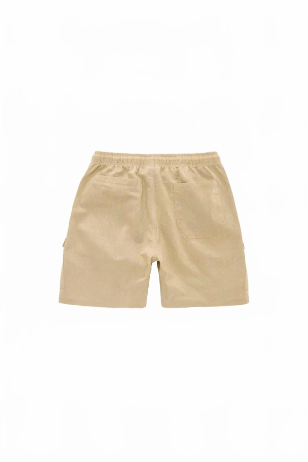 Cargo Linen Shorts In Beige