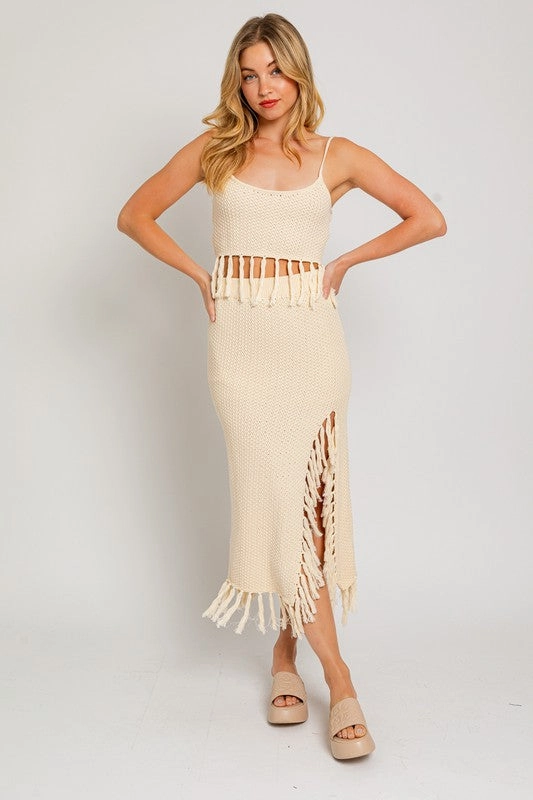 Catalina Island Tassel Crop Top