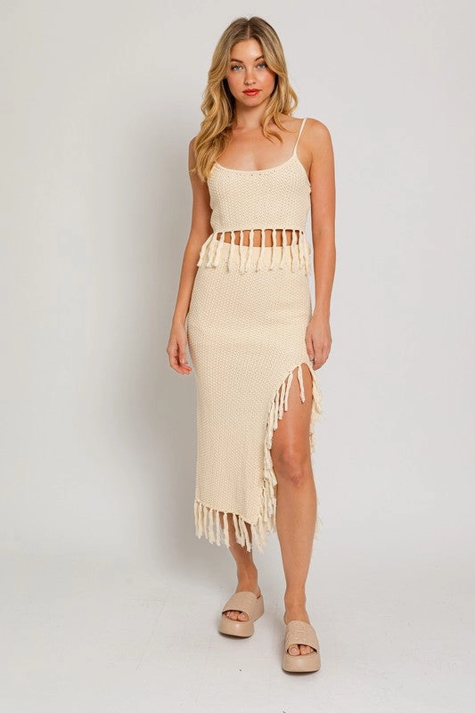 Catalina Island Tassel Crop Top
