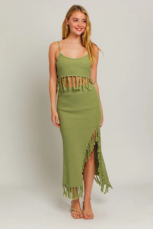 Catalina Island Tassel Crop Top