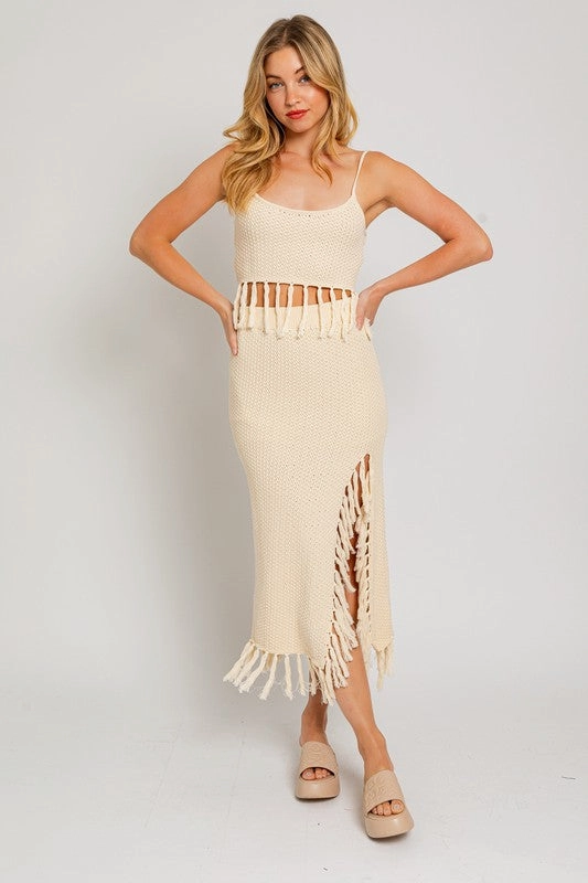 Catalina Island Tassel Crop Top
