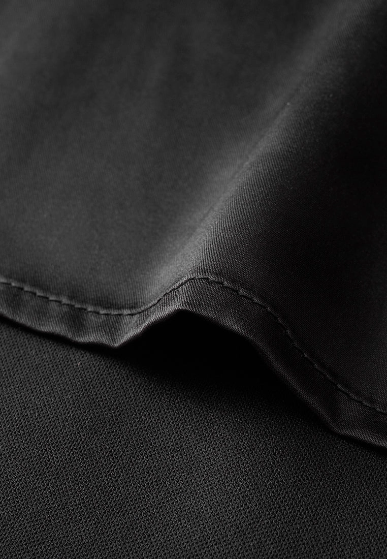 Chain-detail Vegan Leather Pleated Skirt