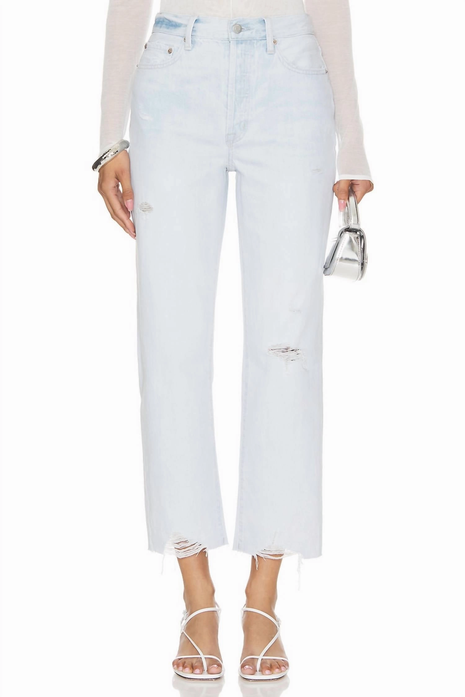 Charlie High Rise Jeans In Destination Distressed