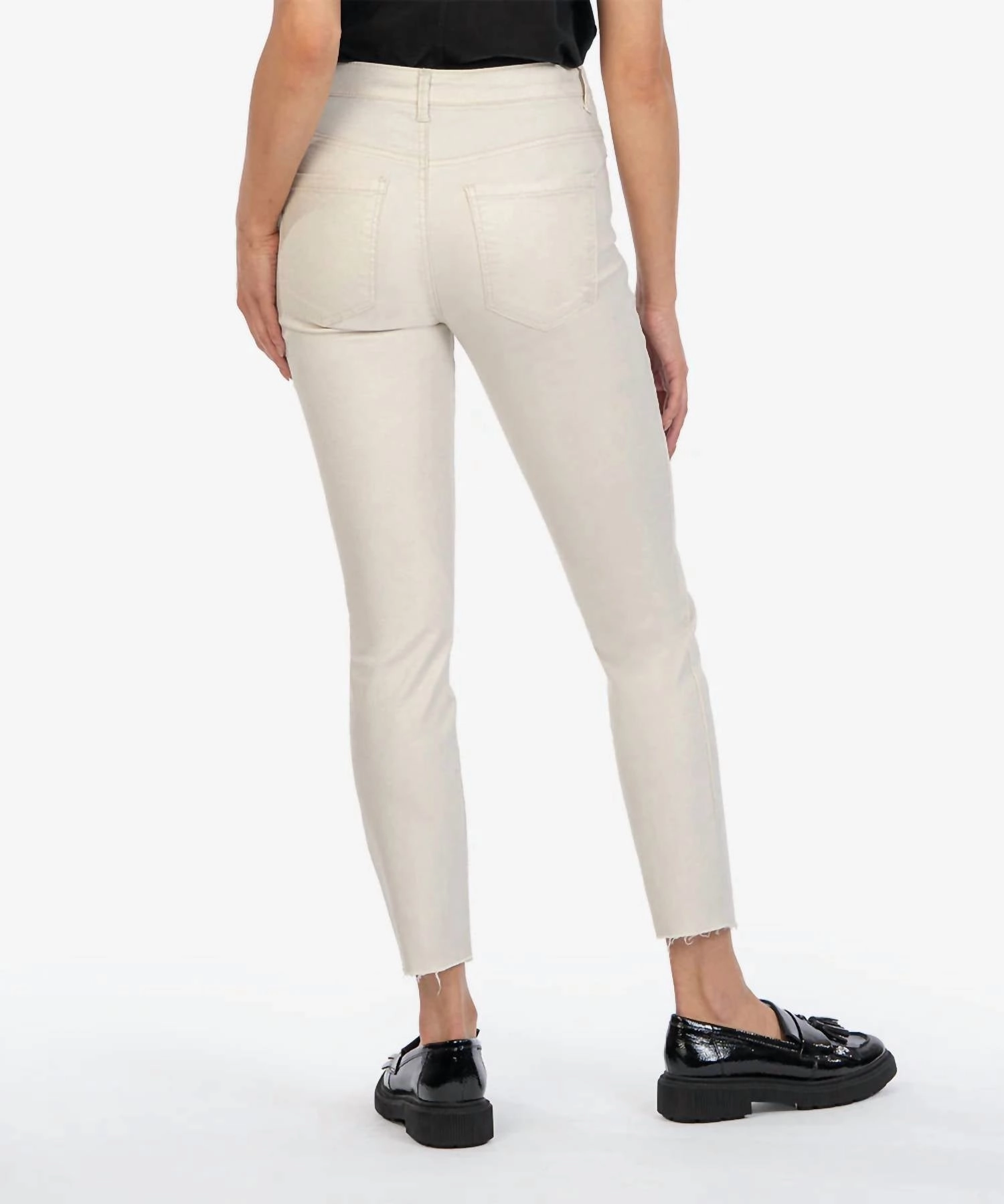 Charlize Coated Cigarette Leg Jeans In Champagne