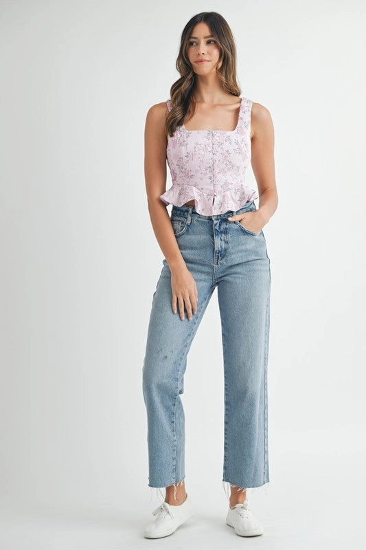 Chateau Bloom Peplum Top