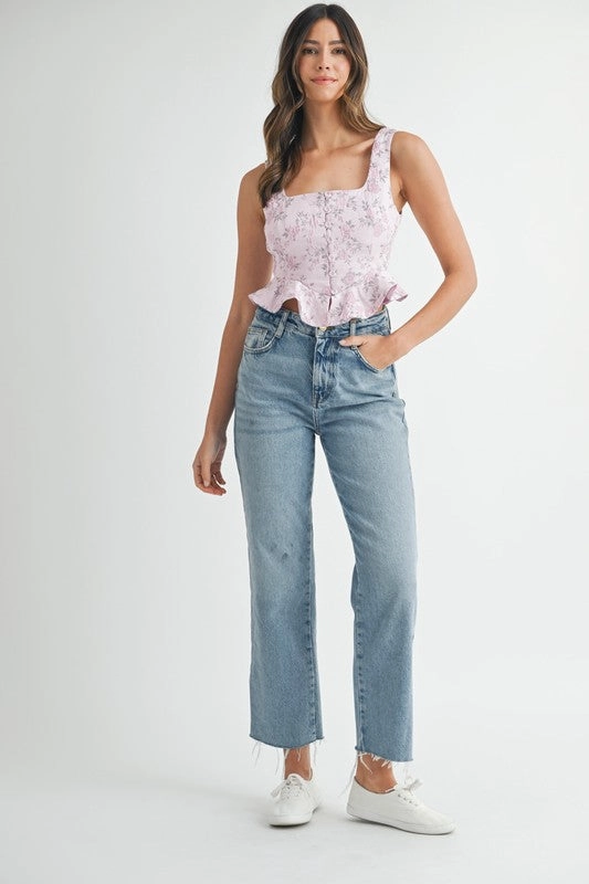 Chateau Bloom Peplum Top