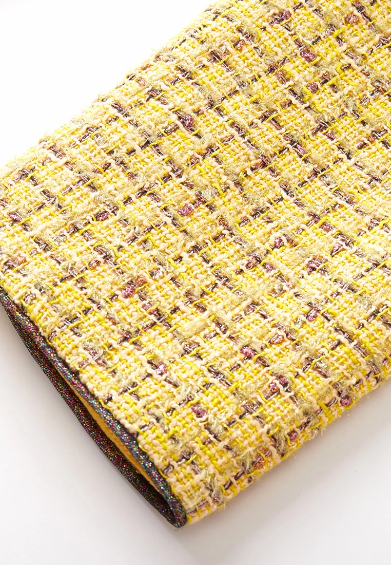 Checked Tweed Maxi Coat