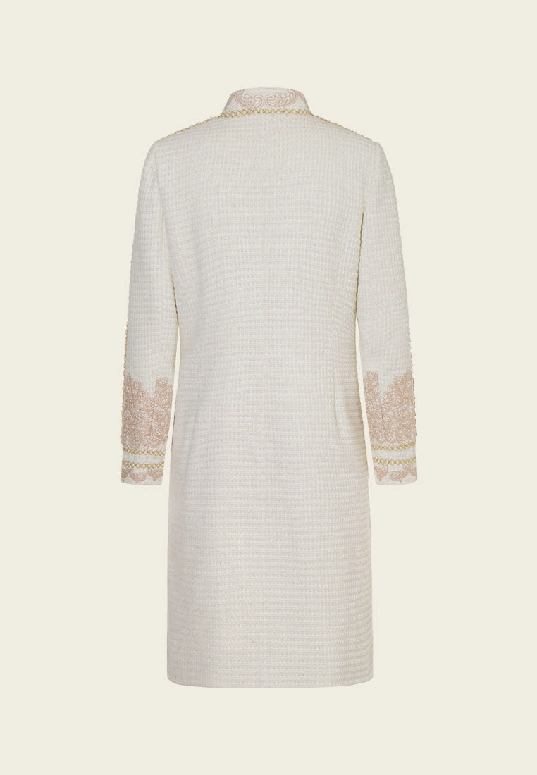 Chinese Knot Paisley-detail Patch-pocket Coat